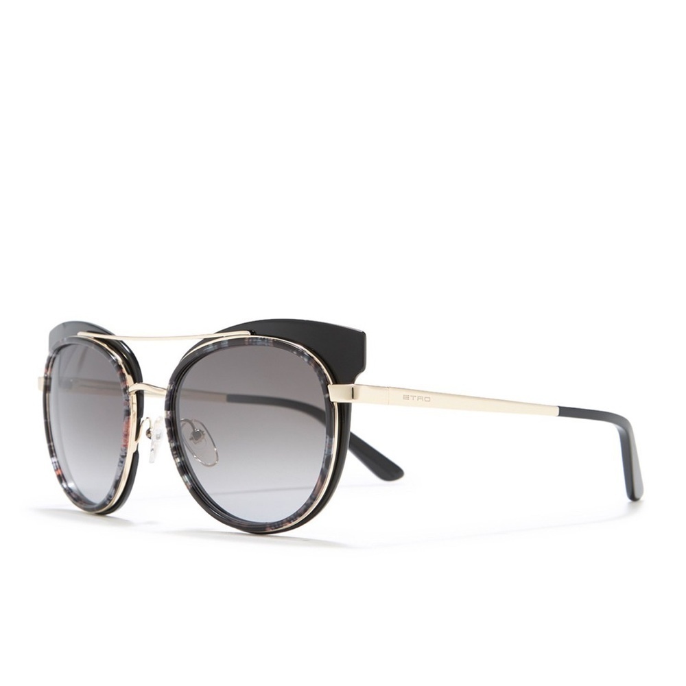NWT ETRO Oversized Black & Paisley Sunglasses